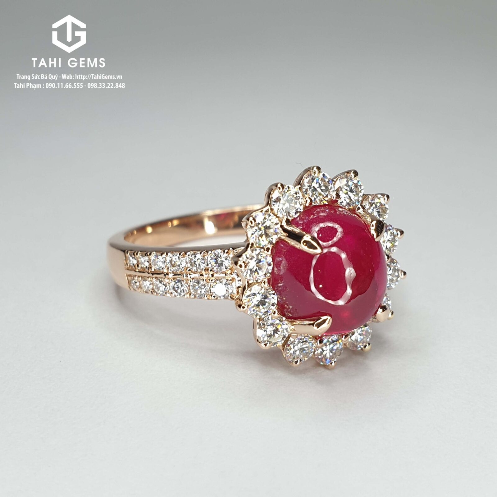 Nhẫn nữ đá quý Ruby – Tahi 6600