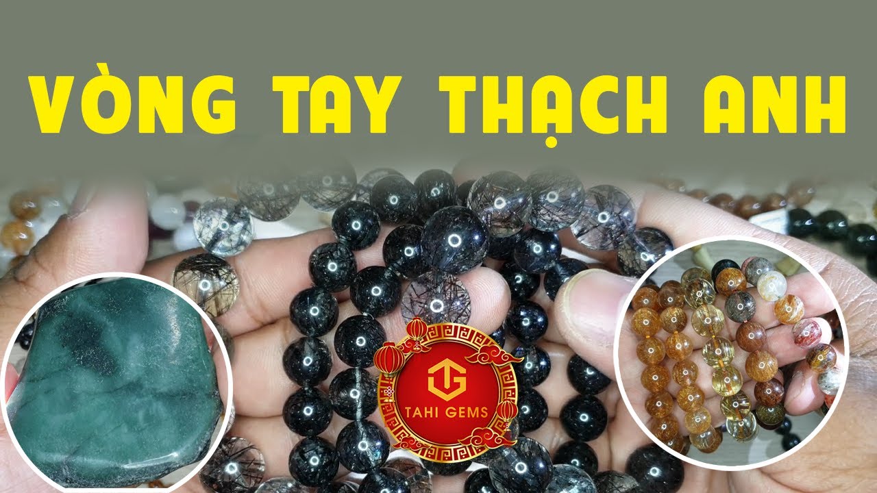 Vòng tay thạch anh tóc đen cùng TahiGems