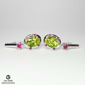 Đôi bông tai đá quý Peridot - Tahi 7379