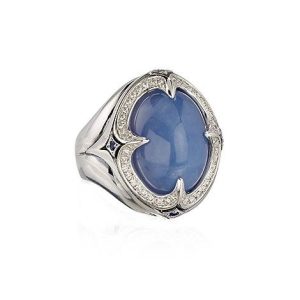 Tahi 404 - nhẫn nam đá Sapphire hình cỏ bốn lá