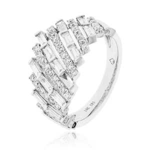 Tahi 416 - Nhẫn Vàng Trắng 14K Đính Kim Cương