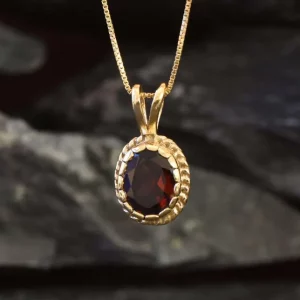 Tahi 292 - Nét Quyến Rũ Cổ Điển – Dây Chuyền Vàng Đính Đá Ruby