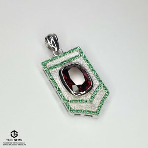 Mặt dây đá quý Garnet - Tahi 7407