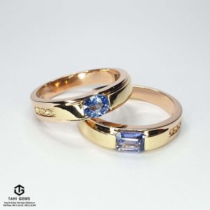 Đôi nhẫn cưới Sapphire - Tahi 7420