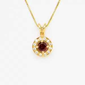 Tahi 291 - Dây Chuyền Vàng Ruby Và Kim Cương Lấp Lánh