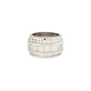 Tahi 366 - Nhẫn Nam Kim Cương Baguette & Round - Dải Ngân Hà
