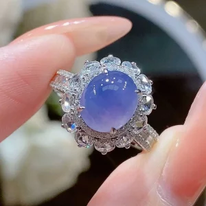 Tahi 423 -Nhẫn Vogue Purple Alloy Zircon Gem Stone - Trang Sức Thời Trang Cao Cấp Màu Tím Hoàng Gia