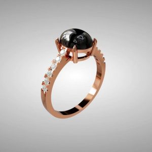 Nhẫn nữ Sapphire đen sao - Tahi 7395