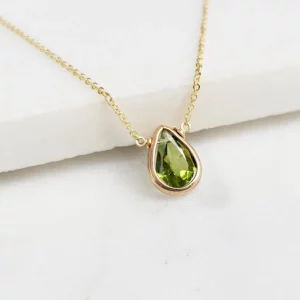 Tahi 303 - Giọt Xanh Hy Vọng - Dây Chuyền Peridot Thanh Lịch