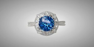 Nhẫn nữ đá quý Sapphire xanh - Tahi 7483
