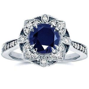 Nhẫn nữ đá quý Sapphire xanh - Tahi 7483