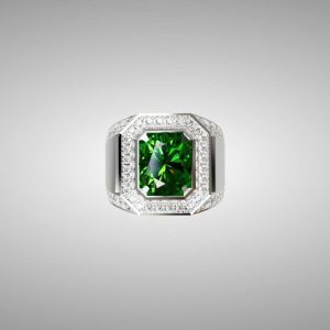 Nhẫn nam đá quý Peridot - Tahi 7461
