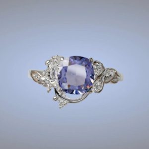 Nhẫn nữ đá quý Sapphire xanh dương - Tahi 7486