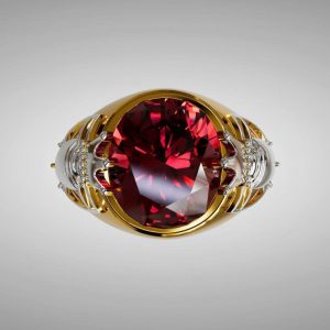 Nhẫn nam đá quý Garnet đỏ - Tahi 7487