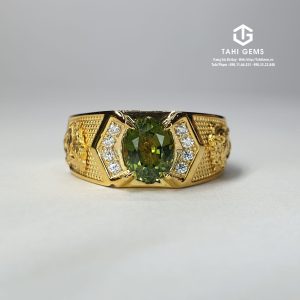 Nhẫn nam đá quý Ganet đỏ - Tahi 7512
