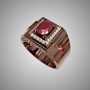 Nhẫn nam đá quý Ruby - Tahi 7491