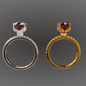 Nhẫn nữ đá quý Garnet - Tahi 7498