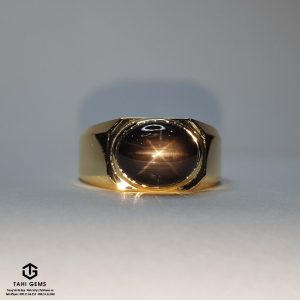 Nhẫn nam đá quý Sapphire đen sao - Tahi 7532
