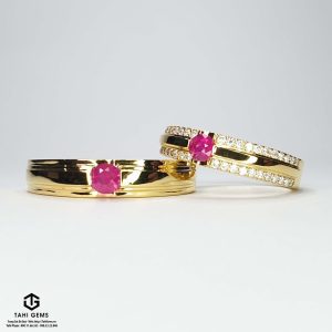 Đôi nhẫn cưới Ruby - Tahi 7534