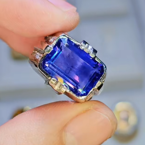 Tahi 449 - Nhẫn nam Sapphire xanh lam