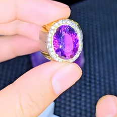 Tahi 478 - Nhẫn nam đá Amethyst