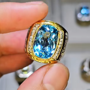 Tahi 447 - Nhẫn nam Blue Topaz