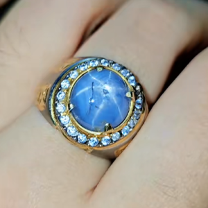 Tahi 432 - Nhẫn nam Sapphire xanh dương