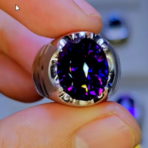 Tahi 436 - Nhẫn nam Sapphire xanh lam quyền uy
