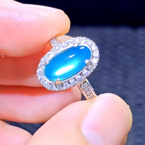 Tahi 405 - Nhẫn nữ Aquamarine Ngọc Thủy Long Xanh