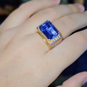 Tahi 455 - Nhẫn nam Sapphire xanh dương