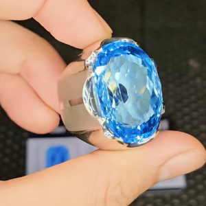 Tahi 421 - Nhẫn đá Topaz - Viên ngọc đại dương
