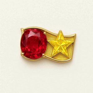 Tahi 514 - Khuy cài áo Sao Vàng