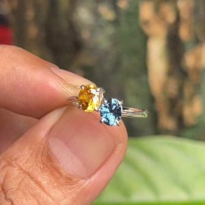 Tahi 432 - Nhẫn nữ Đôi đá quý "Cát Tường Thâm Thúy"