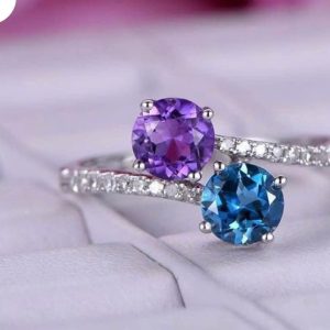 Tahi 431 - Nhẫn nữ Đôi Đá Quý "Trí Tuệ & Chung Thủy"