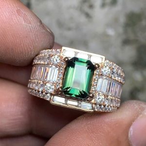 Tahi 493 - Nhẫn nam đá quý Ngọc lục bảo