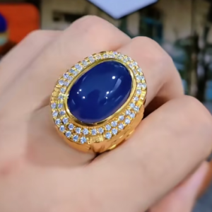 Tahi 398 - Nhẫn nam Lam Bảo Vương đá Sapphire xanh
