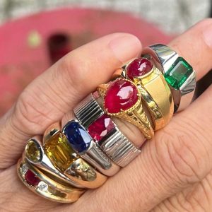 Tahi 494 - Nhẫn nam các loại đá quý