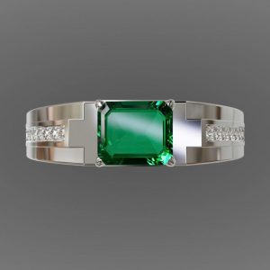 Nhẫn nam đá quý Ngọc lục bảo - Tahi 7522