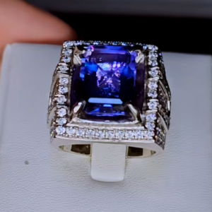 Tahi 536 - Nhẫn nam Tanzanite Lục Giác Độc Tôn