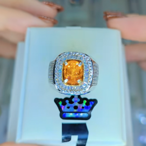 Tahi 558 - Nhẫn nam Sapphire vàng cam