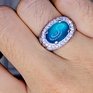 Tahi 555 - Nhẫn nam đá quý Aquamarine