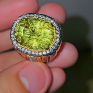 Tahi 553 - Nhẫn nam đá quý Citrine vàng