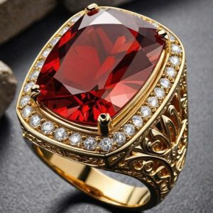 Nhẫn nam đá quý Thạch anh tím - Tahi 7580