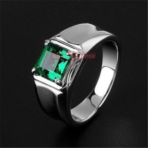 Tahi 564 - Nhẫn nam đá Emerald tối giản