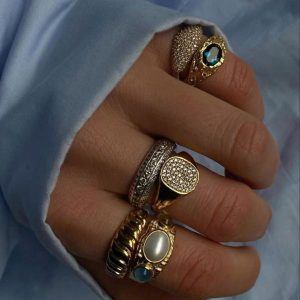 Tahi 445 - Nhẫn nữ đá quý Sapphire đá nhỏ