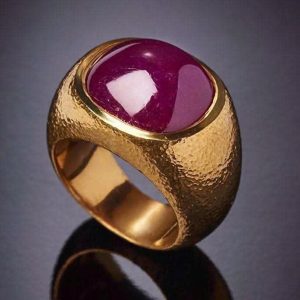 Tahi 508 - Nhẫn nam đá Ruby/Garnat cổ điển