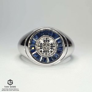 Tahi 513 - Nhẫn nam đá Saphire đá nhỏ