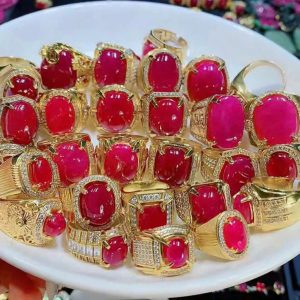 Tahi 514 - Bộ nhẫn nam đá Ruby size to