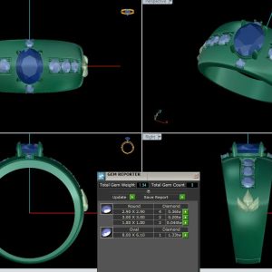 Nhẫn nam đá quý Sapphire - Tahi 7592