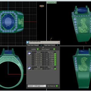 Nhẫn nam đá quý Sapphire - Tahi 7586